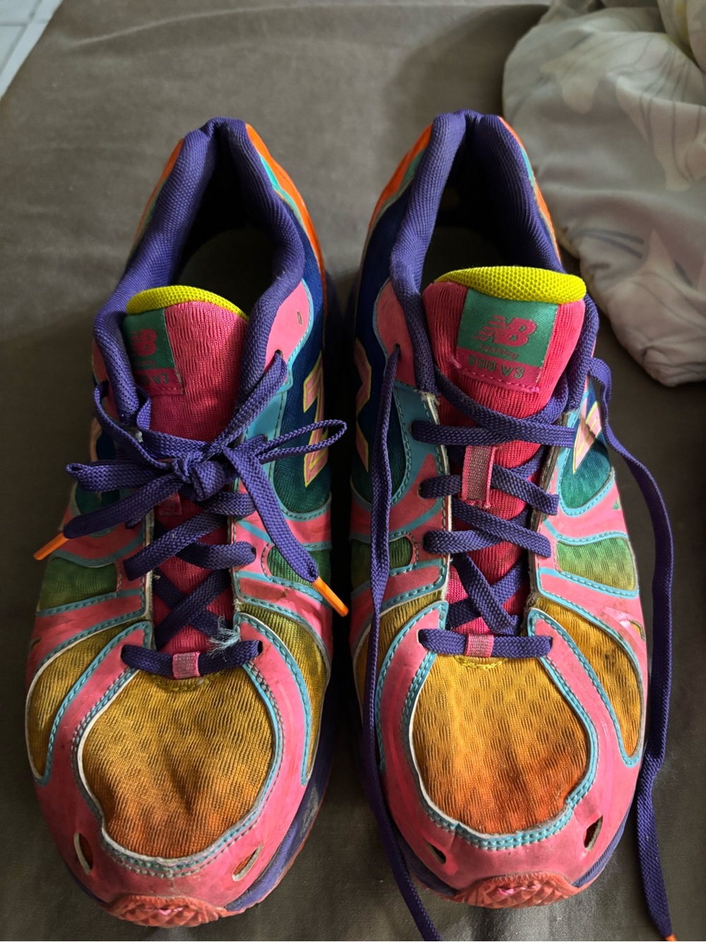 New Balance Colorful Running Shoes - Pink, Orange, Purple & Yellow